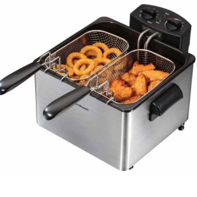 Freidora de Aceite Doble HAMILTON BEACH