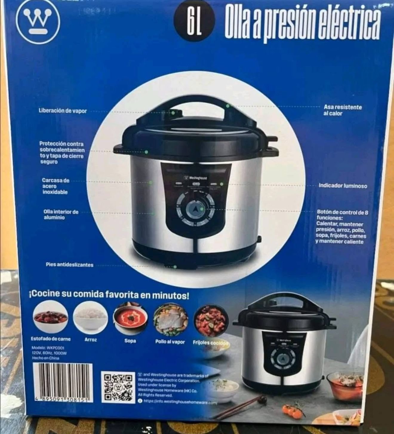 Olla Reina de Reloj WESTINGHOUSE de 6 Litros