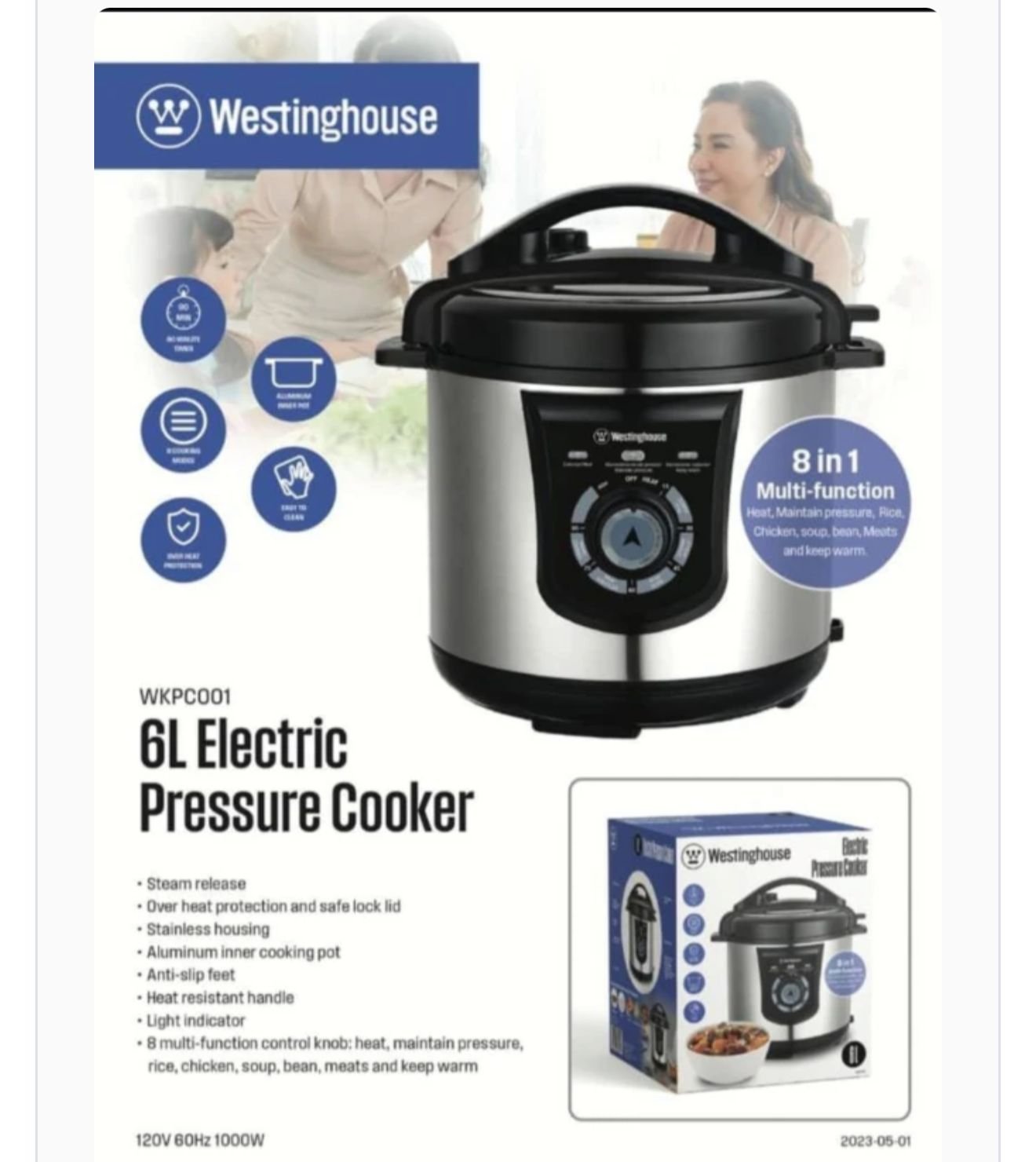 Olla Reina de Reloj WESTINGHOUSE de 6 Litros - Imagen 2