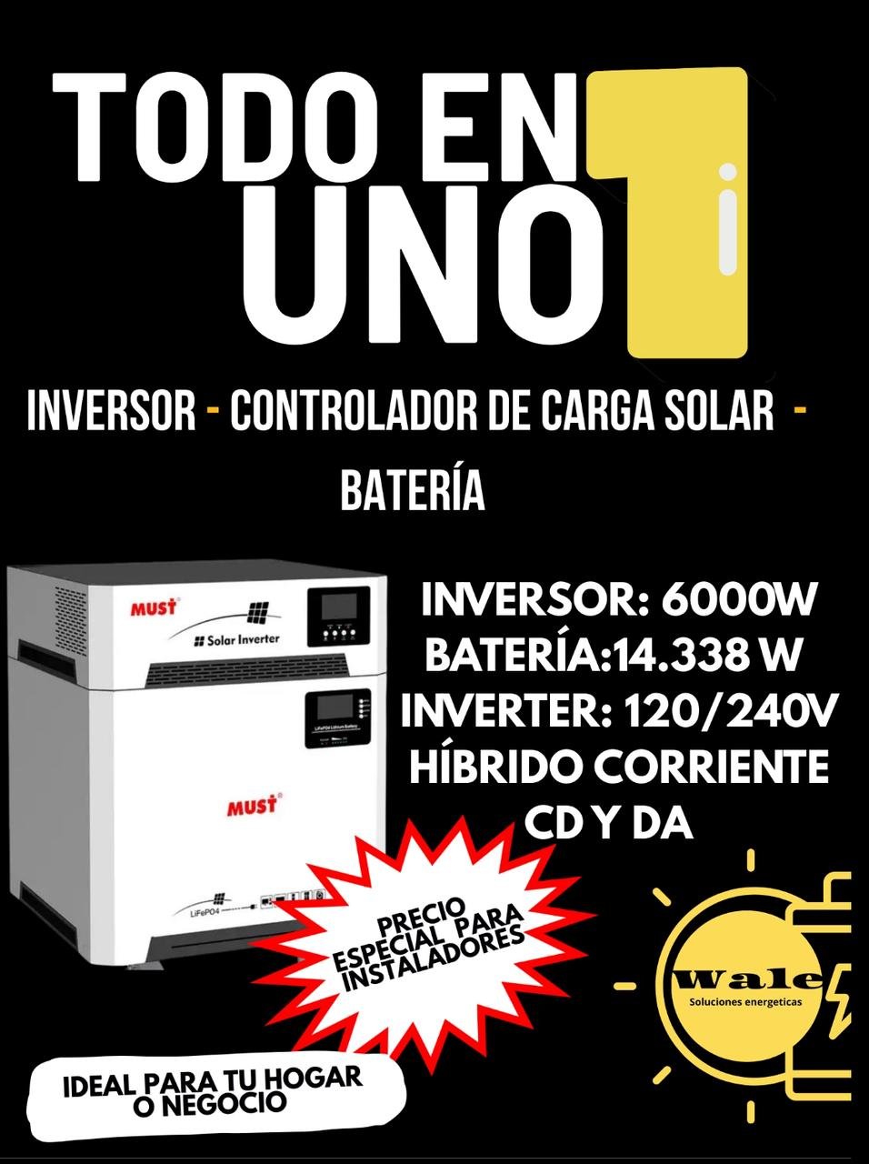 Kit Solar Acoplado Profesional MUST 6000W