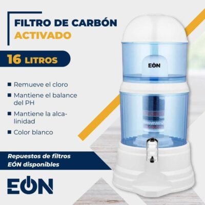 Filtro de Agua de Carbón Activado de 16 Litros