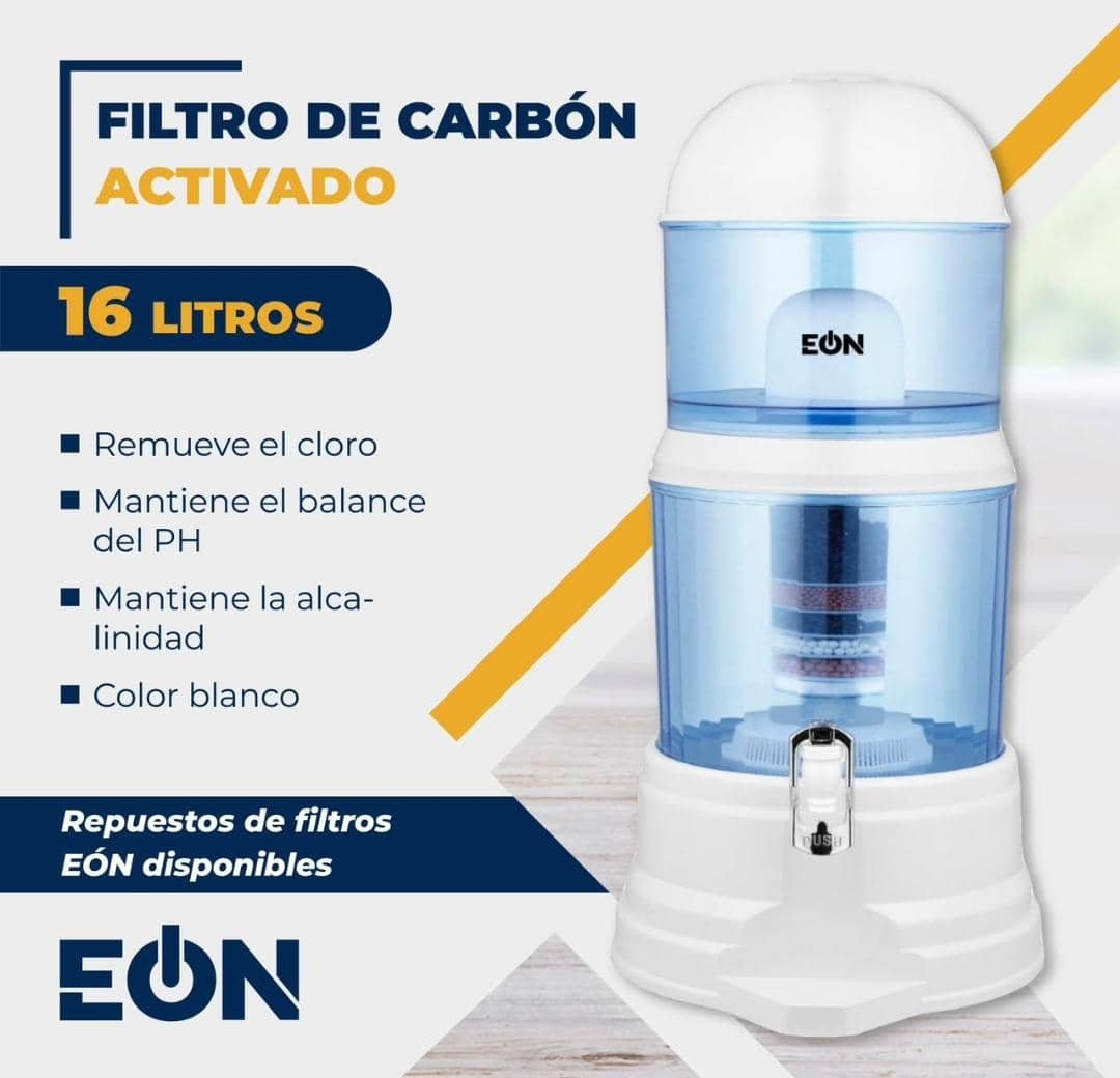 Filtro de Agua de Carbón Activado de 16 Litros