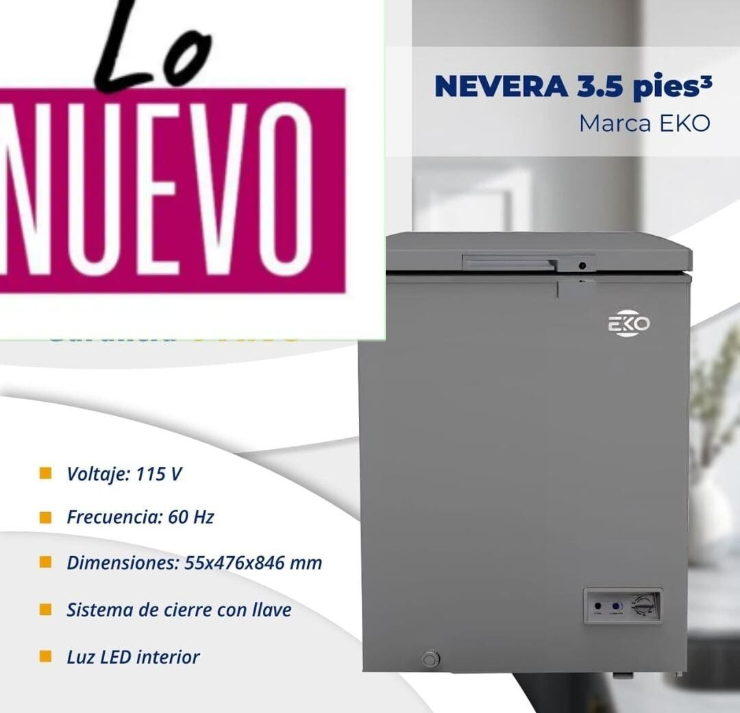 Nevera EKO de 3.5 pies Gris Metálico