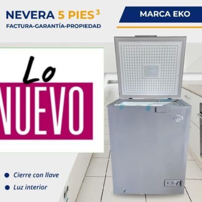 Nevera EKO de 5 Pies Gris Metálico