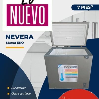 Nevera EKO de 7 Pies Gris Metálico